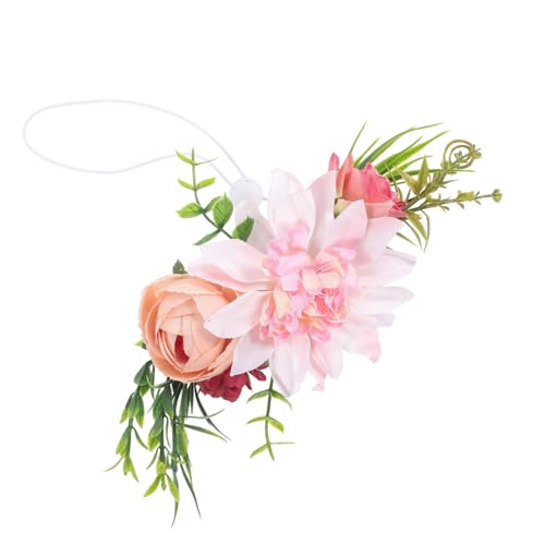 Warmhm Blumenkranz Für Haustiere Blumenblätter-Muster Natürlich Frisch Geeignet Für Hunde Und Katzen Kopfband Haustier-hochzeitshalsbänder Hundehalsbänder Für Welpen Muster c von Warmhm