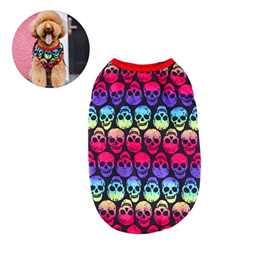 Warmhm Bunter Hundepullover mit Skelett Muster Warmes Cosplay Outfit für Hunde für Halloween Partys und Kalte Wintertage Warmhm Bunter Hundepullover mit Skelett Muster Warmes Cosplay Outfit für Hunde für Halloween Partys und Kalte Wintertage von Warmhm
