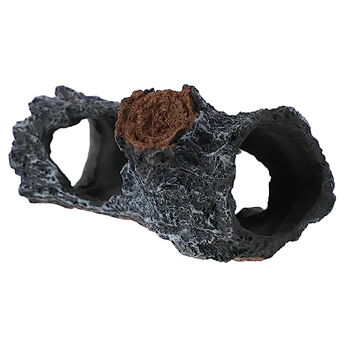 Warmhm Dekoratives Reptilien Versteck aus Widerstandsfähigem Polyresin Terrarium für Kleine Reptilien Dunkle Rückzugsorte und Bringt Frische von Warmhm