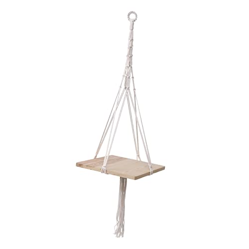Warmhm Hängender Blumentopfhalter Gewebtem Material Mit Holzplatte Indoor Pflanzer Für Garten Dekorativer Pflanzenkorb Für Wandmontage Warmhm Hängender Blumentopfhalter Gewebtem Material Mit Holzplatte Indoor Pflanzer Für Garten Dekorativer Pflanzenkorb Für Wandmontage von Warmhm