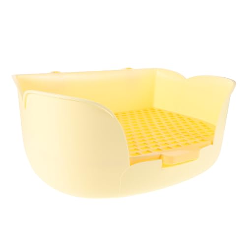 Warmhm Haustierkaninchen -Toilette Kleine Tiertoilette Hasen-katzentoilette Heuhalter Für Kaninchen Toilette Mit Katzentoilette Frettchen Katzentoilette Tierstreu Tablett Gelb Plastik Warmhm Haustierkaninchen -Toilette Kleine Tiertoilette Hasen-katzentoilette Heuhalter Für Kaninchen Toilette Mit Katzentoilette Frettchen Katzentoilette Tierstreu Tablett Gelb Plastik von Warmhm