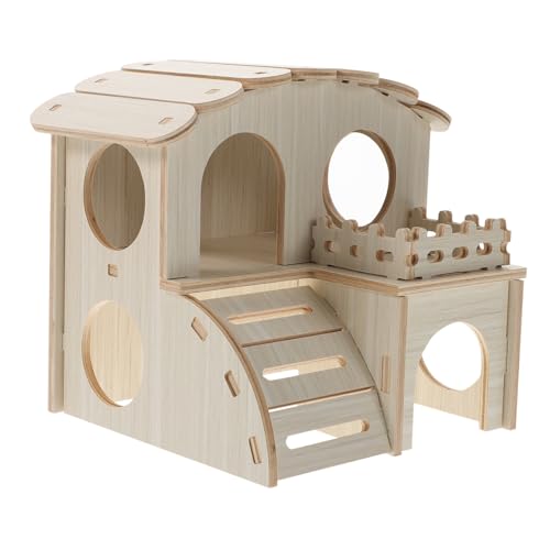 Warmhm Hölzernes Hamsterhaus Langlebiges Schlafnest aus Umweltfreundlichem Holz für Hamster und Andere Kleintiere und Entspannen und Knabbersicher Natürliche Warmhm Hölzernes Hamsterhaus Langlebiges Schlafnest aus Umweltfreundlichem Holz für Hamster und Andere Kleintiere und Entspannen und Knabbersicher Natürliche von Warmhm