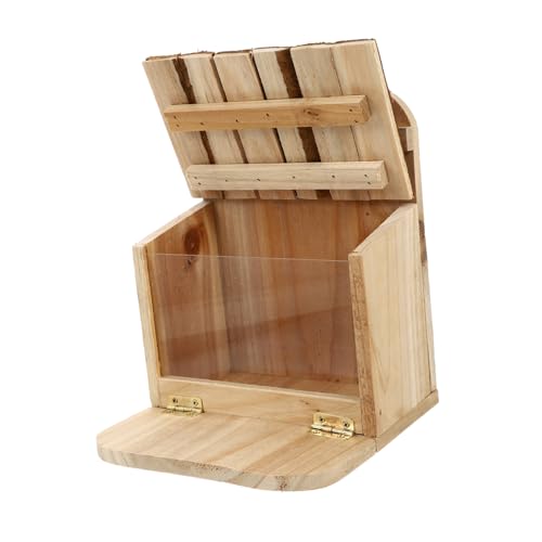 Warmhm Holz Eichhörnchen Futterstation Wetterfest Stabile Futterbox mit Kreativem und Erdnusshalter für Draußen und Gartenfütterung Warmhm Holz Eichhörnchen Futterstation Wetterfest Stabile Futterbox mit Kreativem und Erdnusshalter für Draußen und Gartenfütterung von Warmhm
