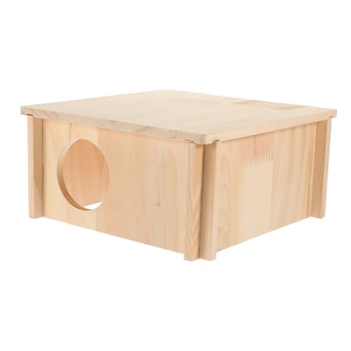 Warmhm Holz Hamster Versteck Hamster Rest Für Kleintiere Gemütlicher Unterschlupf Für Hamster Und Meerschweinchen Sicheres Indoor Nest Aus Natürlichem Material von Warmhm