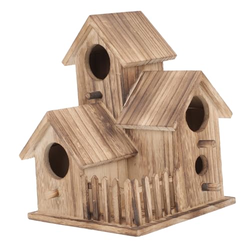 Warmhm Holz Vogelhaus Für Sittiche Wetterfestes Garten Vogelzubehör Für Zucht Im Freien DIY Farbgestaltung Und Dekorative Handwerkskunst Komfortabel Und Langlebig von Warmhm