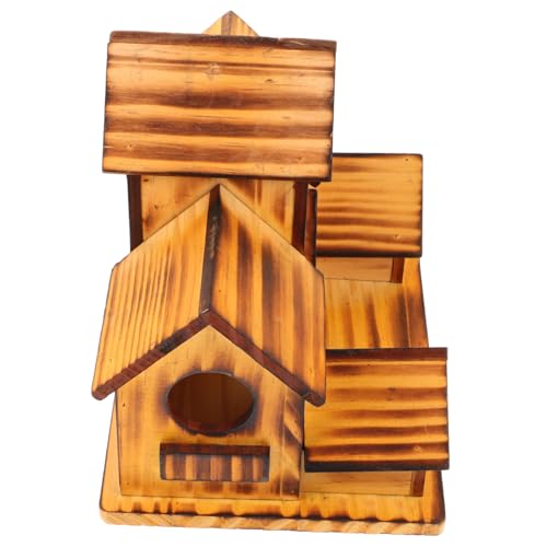 Warmhm Holz Vogelhaus für Außenbereich Kreatives Nistplatz Design Naturholz Futterstation für Garten und Terrasse Sicherer Lebensraum für Papageien und Wildvögel Warmhm Holz Vogelhaus für Außenbereich Kreatives Nistplatz Design Naturholz Futterstation für Garten und Terrasse Sicherer Lebensraum für Papageien und Wildvögel von Warmhm