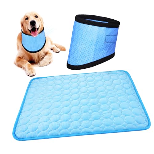 Warmhm Hundekühlungsbandana und Kühlmatte Atmungsaktives Hundehalsband aus Eisseide für Kleine und Mittlere für Sommeraktivitäten und Ausflüge Warmhm Hundekühlungsbandana und Kühlmatte Atmungsaktives Hundehalsband aus Eisseide für Kleine und Mittlere für Sommeraktivitäten und Ausflüge von Warmhm