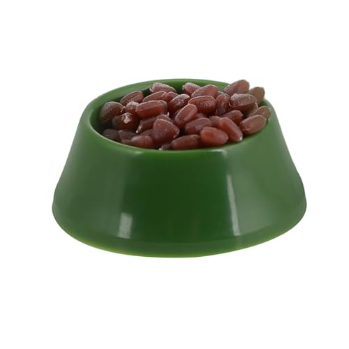 Warmhm Hundenapf Modell Miniatur Futter Miniatur Hundenapf Puppenhaus Kunststoff Grün von Warmhm