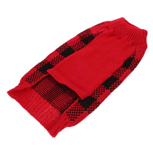 Warmhm Hundepullover Für Kleine Warmer Haustierpullover Mit Hohem Kariertes Design Bequemes Material Für Winteraktivitäten Und Gemütliche von Warmhm