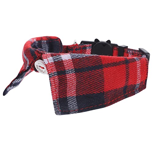 Warmhm Katzenkragen Mit Glöckchen Verstellbar Plaid Design Sicheres Und Leichtes Material Für Kätzchen Und Langlebig Täglichen Gebrauch von Warmhm