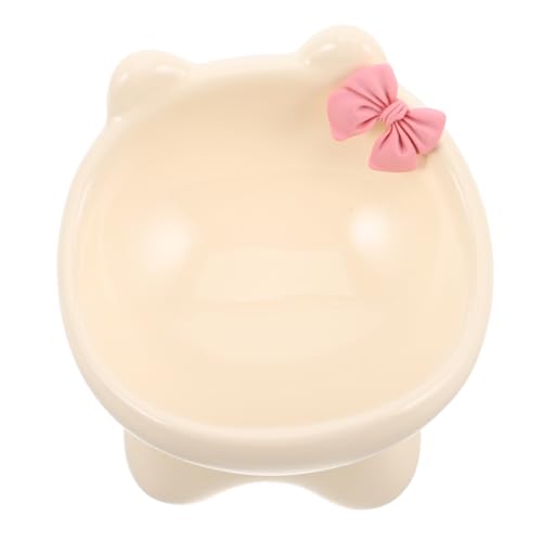 Warmhm Katzennapf Katzengericht Kleine Hundenäpfe Katzengeschirr Für Lebensmittel Kleine Katzennäpfe Futternapf Für Katzen Tränkenäpfe Für Haustiere Hundegeschirr Hundenapf Keramik Beige von Warmhm