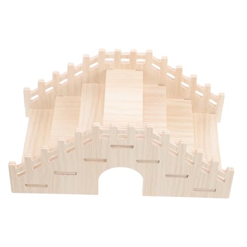 Warmhm Kleintier Holzleiter für Hamster Natürliche Holztreppe mit Robustem Design für Kletter und Spielvergnügen im Käfig zu Reinigen Sicher und Langlebig von Warmhm