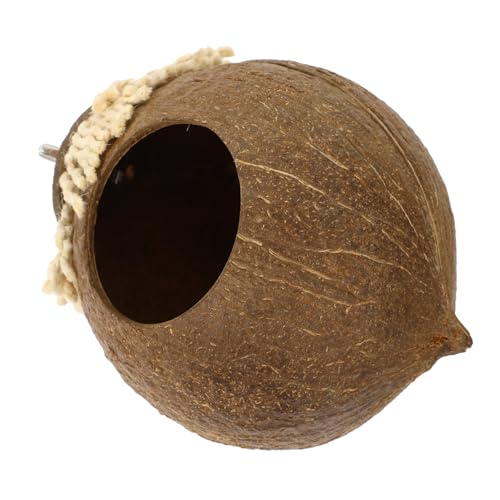 Warmhm Kokosnuss Vogelzucht Nest für Papageien Hängendes Vogelhaus aus Natürlicher Kokosnuss zu Bedienen und Sicher für Haustiere für Käfige von Warmhm