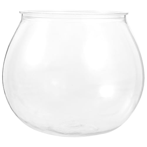 Warmhm Mini-Aquarium Goldfischglas Bubble Bowl-vase Blasenschale Aus Glas Tischfischbecken Klare Fischschale Behälter Für Hydrokulturpflanzen Bruchsicheres Blumentopf Plastik Luft von Warmhm
