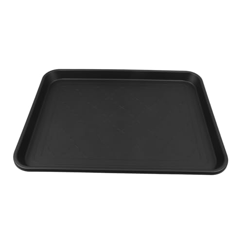 Warmhm Multifunktionale Schuhablage aus Kunststoff rutschfeste Matte für Pflanzen Haustierfutter Wassernäpfe Katzenstreu Boots und Schuhabtropfschale für Drinnen und Draußen Schwarz von Warmhm