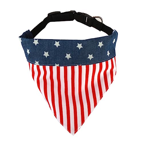 Warmhm Multifunktionales Haustier mit Amerikanischem Flaggenmuster Dreieckstuch für S Dekoration für Halsband Partys und Besondere Anlässe von Warmhm