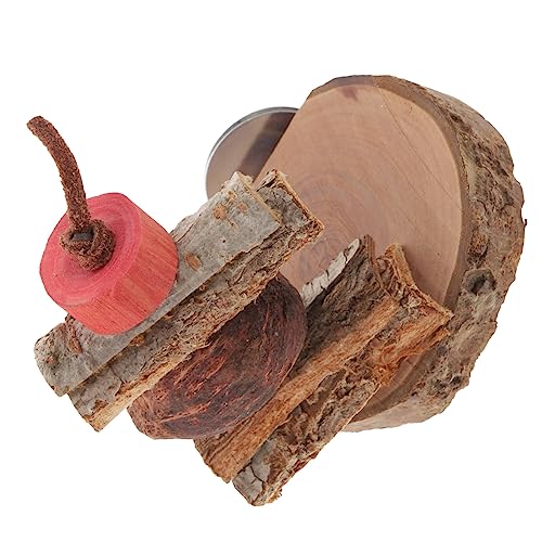 Warmhm Papageien aus Holz Hängendes Kauspielzeug für Langlebig und Sicher Fördert das Futter und Kauen für Wellensittiche und Andere Papageien von Warmhm