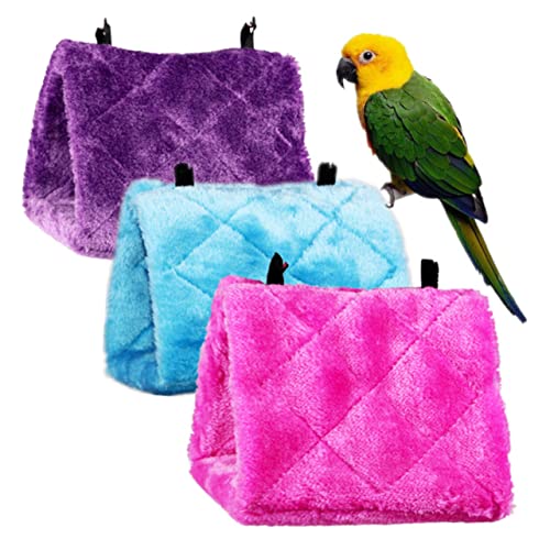 Warmhm Plüsch-papageien-hängematte Haustier-hängemattebett Kletterbett Für Papagei Vogel-papageien-versteck Weicher Plüschstoff Einfach Tragbar Mit Haken Von Gleichgewicht Und Koordinatio von Warmhm