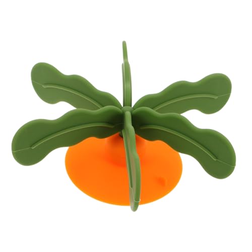 Warmhm Silicone Pet Slow Feeder Bowl für Hunde und Katzen Spiral Design zur Verlangsamung Futteraufnahme Geeignet für Große Mittlere und Kleine Grün und Orange von Warmhm
