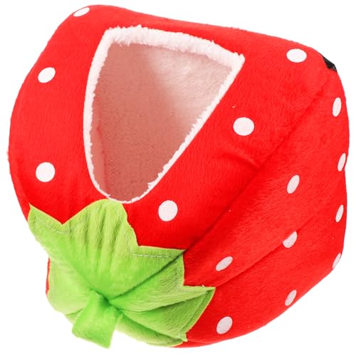 Warmhm Stroberry Für Haustiere Bequemes Hamsterhaus Dekoratives Versteck Und Käfigzubehör Für Ratten Leuchtendem von Warmhm