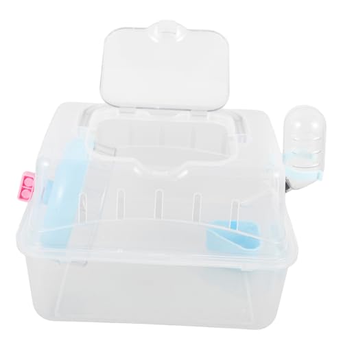 Warmhm Tragetasche für Hamster Tragbar Transparenter Käfig für Kleintiere für Ausflüge und Reisen Design Sicheres und Bequemes für Hamster und Kleine von Warmhm