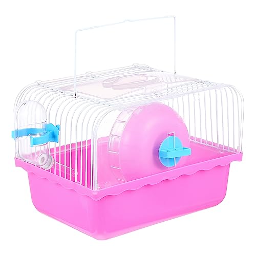 Warmhm Transparenter Hamsterkäfig mit Tragegriff Tragbarer Chinchilla Haus für Kleintiere für Hamster Igel und Design für Spiel und Schlaf von Warmhm