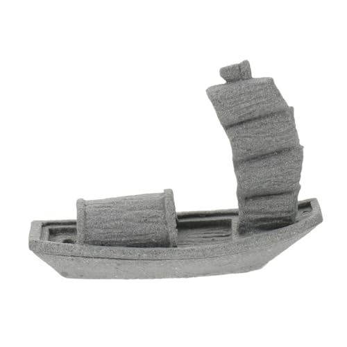 Warmhm Unterwasserboot-dekor Für Aquarium Simuliertes Stein-segelboot-Modell Künstliches Bootsornament Für Mikrolandschafts-Dekoration Warmhm Unterwasserboot-dekor Für Aquarium Simuliertes Stein-segelboot-Modell Künstliches Bootsornament Für Mikrolandschafts-Dekoration von Warmhm