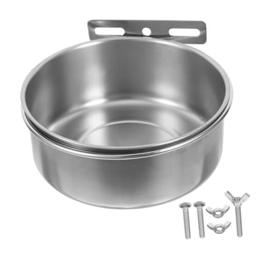 Warmhm Vogelfutternapf mit Klemmhalter rutschfest für Papageien Sittiche und Nymphensittiche Hygienisch und Langlebig als Futter und Wassernapf von Warmhm