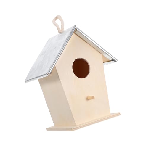 Warmhm Vogelhaus aus Holz mit Metallverstärkung Wetterfestes Nistkästen für Garten für Tauben und Kleine Aufzuhängendes Vogelhaus für Außenbereiche von Warmhm