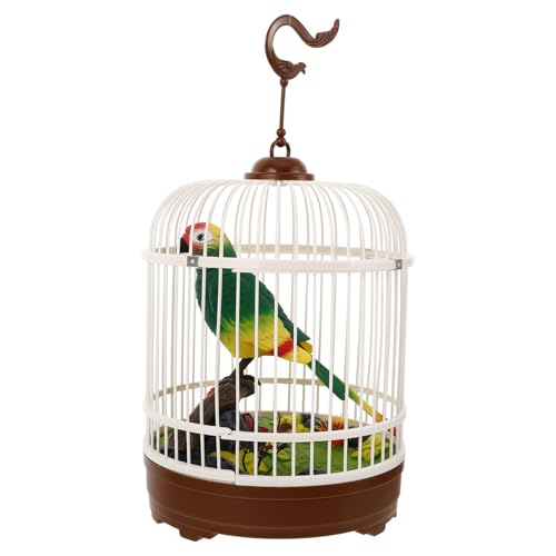 Warmhm Vogelkäfig- interaktives Dekoratives für Zuhause und Büro Spielzeugvogel für kleine Vogelkäfige Vogelkäfer Plastik Green von Warmhm