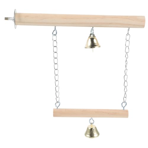 Warmhm Vogelschaukel aus Sittichspielzeug für Käfig mit Glocke Stehstange und Schaukel für Papageien Kauspielzeug zur Beschäftigung und Beweglichkeit im Vogelkäfig Warmhm Vogelschaukel aus Sittichspielzeug für Käfig mit Glocke Stehstange und Schaukel für Papageien Kauspielzeug zur Beschäftigung und Beweglichkeit im Vogelkäfig von Warmhm