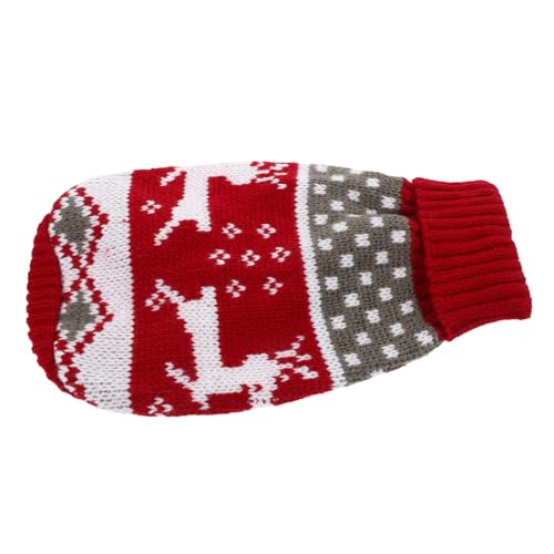 Warmhm Weihnachten Strickpullover Für Katzen Winterkleidung Mit Rentier Für Feiertage Und Kalte Gemütlicher Pullover Für Haustiere von Warmhm