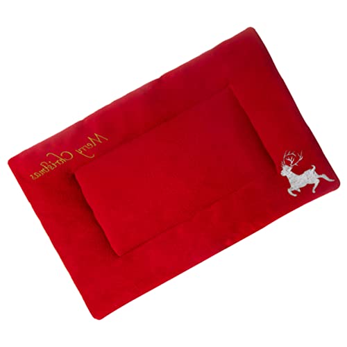Warmhm Weihnachtliche Haustiermatte Plüsch Hundematratze Dicke Katze Bettdecke Warme Decke für Hunde für Winter und Outdoor Aktivitäten mit Niedlichem Rentierdesign Warmhm Weihnachtliche Haustiermatte Plüsch Hundematratze Dicke Katze Bettdecke Warme Decke für Hunde für Winter und Outdoor Aktivitäten mit Niedlichem Rentierdesign von Warmhm