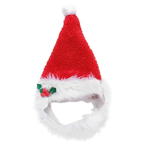 Warmhm Weihnachtliches Haustier Hut für Kleine Hunde Verstellbare Kopfbedeckung für Weihnachtsfeiern Cosplay und Haustierpartys Festliche Hundeaccessoires für Besondere Anlässe von Warmhm