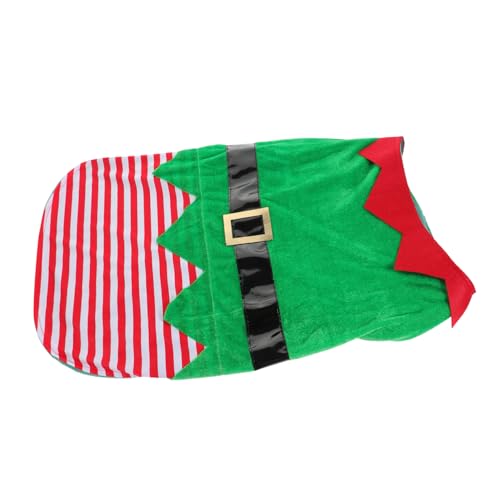 Warmhm Weihnachtskostüm für Hunde Grünes Elf Outfit Atmungsaktive und Bequeme Hundekleidung für Festlichkeiten und Partys Geeignet für Große Hunde von Warmhm