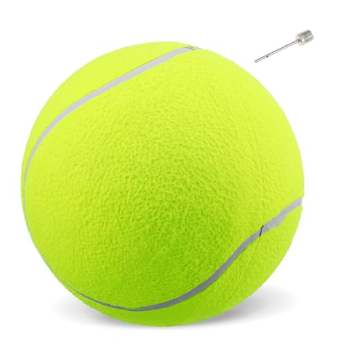 Warmhm XXL Tennisball Für Hunde Großes Outdoor Spielzeug - Robuster Riesen-Tennisball 24cm Aufblasbares Hundespielzeug Großer Hundeball Ideal Für Das Spiel Und Training Im Freien von Warmhm