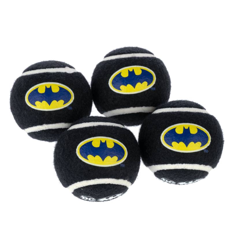 DC Batman Tennisball-Set - 4 Stück (je Ø 6,3 cm) von Warner Bros