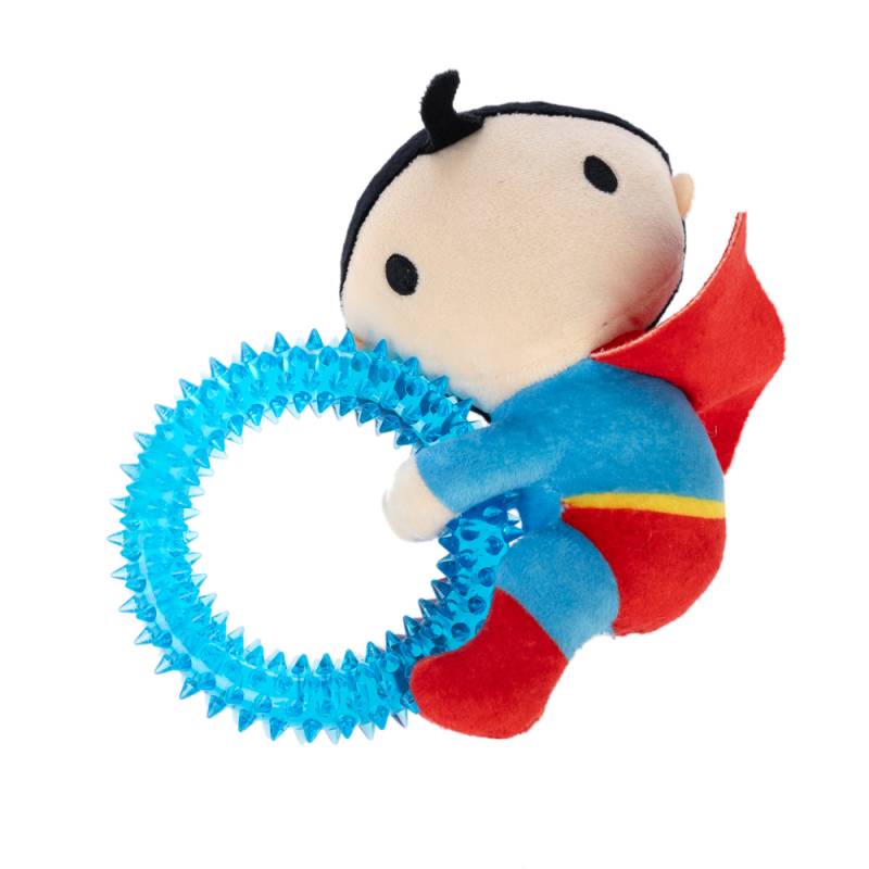 DC Superman Hundespielzeug mit Ring - ca. L 17 x B 16 x H 5 cm von Warner Bros