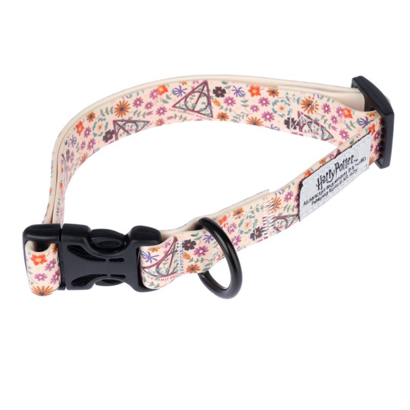 Harry Potter Halsband Heiligtümer des Todes, beige - Größe S: 25 - 36 cm Halsumfang, 20 mm breit von Warner Bros