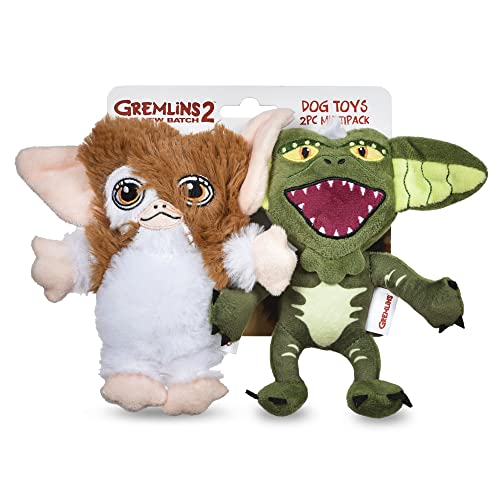 WARNER BROS Horror 2 Stück Halloween Gremlins Plüschtiere für Hunde,Klassisches Filmspielzeug für alle Hunde, offizielles Hundespielzeug Produkt von WB für Haustiere WARNER BROS Horror 2 Stück Halloween Gremlins Plüschtiere für Hunde,Klassisches Filmspielzeug für alle Hunde, offizielles Hundespielzeug Produkt von WB für Haustiere von Warner Bros