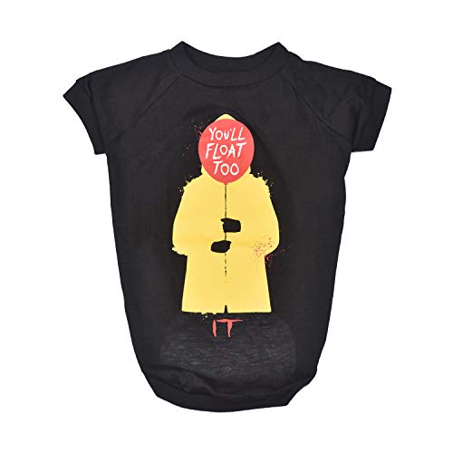 WARNER BROS The IT Movie You'll Flat Too Tee for Dogs, Größe XS, IT The Movie Haustier-T-Shirt für Hunde, weich, niedlich und bequem WARNER BROS The IT Movie You'll Flat Too Tee for Dogs, Größe XS, IT The Movie Haustier-T-Shirt für Hunde, weich, niedlich und bequem von Warner Bros