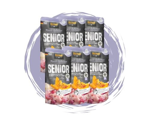 Belcando Finest Selection - Hundefutter - Senior 6x125g - hochwertiges Nassfutter mit Hühnchen, Kürbis & Reis - getreidefrei, leicht verdaulich & speziell für ältere Hunde mit sensiblem Magen - Bundle Belcando Finest Selection - Hundefutter - Senior 6x125g - hochwertiges Nassfutter mit Hühnchen, Kürbis & Reis - getreidefrei, leicht verdaulich & speziell für ältere Hunde mit sensiblem Magen - Bundle von Warnick´s Tierfutterservice