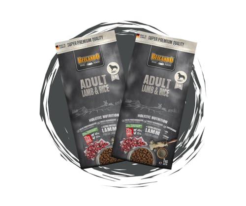 Belcando - Trockenfutter - Adult Lamb & Rice 2x1kg – optimal für Sensible Hunde – mit Lamm & Reis – gut verdaulich – mit Chiasaat für die Verdauung – ohne Weizen, Soja & Milchprodukte von Warnick´s Tierfutterservice