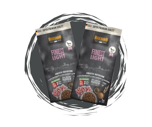 Belcando - Trockenfutter - Finest Light 2x1kg - optimal für übergewichtige & ältere Hunde – mit Ente & Hafer – L-Carnitin zur Fettverbrennung – getreidearm & proteinreich von Warnick´s Tierfutterservice
