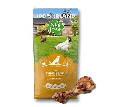 Irish Pure Adult | Freiland Huhn 12kg + Power Bone | Sparpaket | Bundle von Warnick´s Tierfutterservice