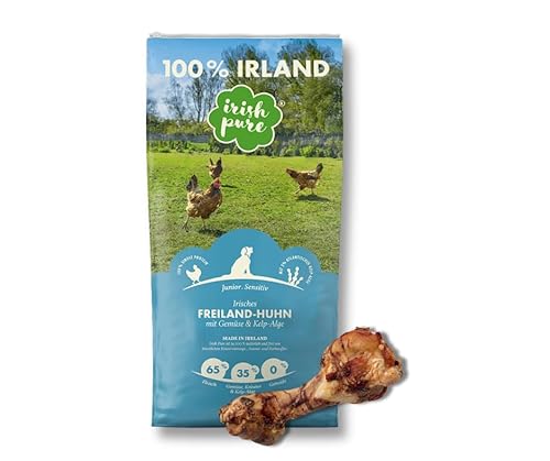 Irish Pure Junior | Freiland Huhn 12kg + Power Bone | Sparpaket | Bundle von Warnick´s Tierfutterservice