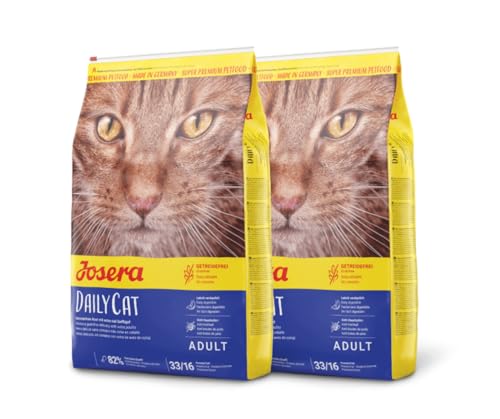 JOSERA DailyCat (2 x 400 g) | getreidefreies Katzenfutter mit Geflügel, Kräutern und Früchten | Super Premium Trockenfutter für ausgewachsene Katzen | 2er Pack von Warnick´s Tierfutterservice