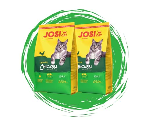 JosiCat | Trockenfutter | Katzenfutter | Sparbundle + Geschenk (2X 650g, Crunchy Chicken) von Warnick´s Tierfutterservice