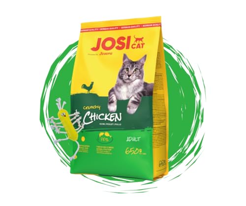 JosiCat | Trockenfutter | Katzenfutter | Sparbundle + Geschenk (650g + Kritzelmännchen, Crunchy Chicken) von Warnick´s Tierfutterservice