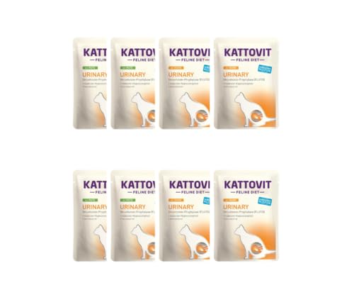Kattovit Urinary Frischebeutel | Bundle | 4 Sorten (8 x 85g) von Warnick´s Tierfutterservice